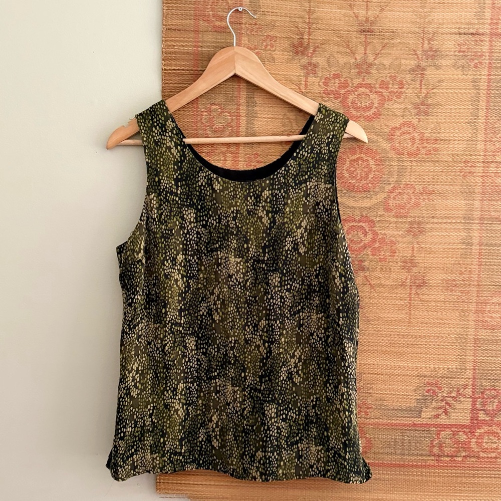 Vintage Silk Sleeveless Tank Top women’s Medium